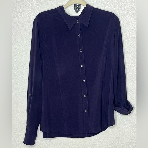Exofficio Purple Roll Up Sleeves Top Sz XL - Picture 1 of 9
